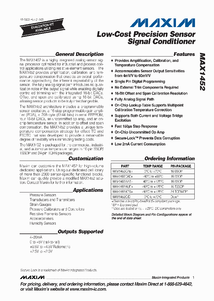 MAX1452ATG_4588092.PDF Datasheet