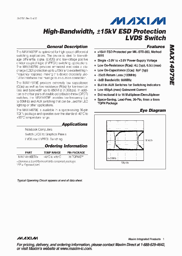 MAX14979EETX_4701409.PDF Datasheet