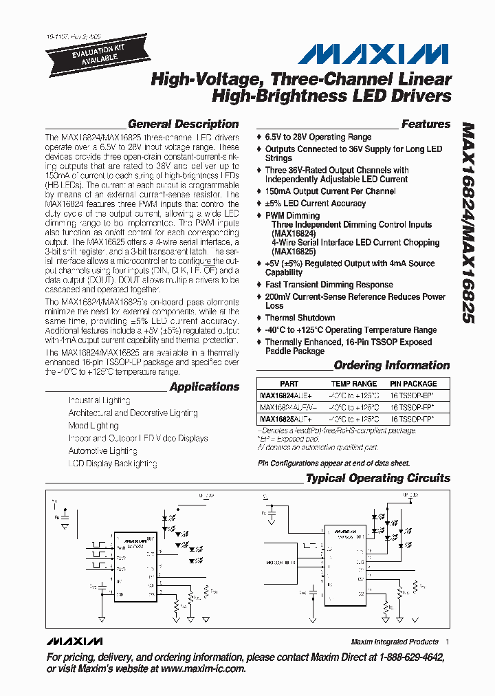 MAX16824AUEV_4592200.PDF Datasheet
