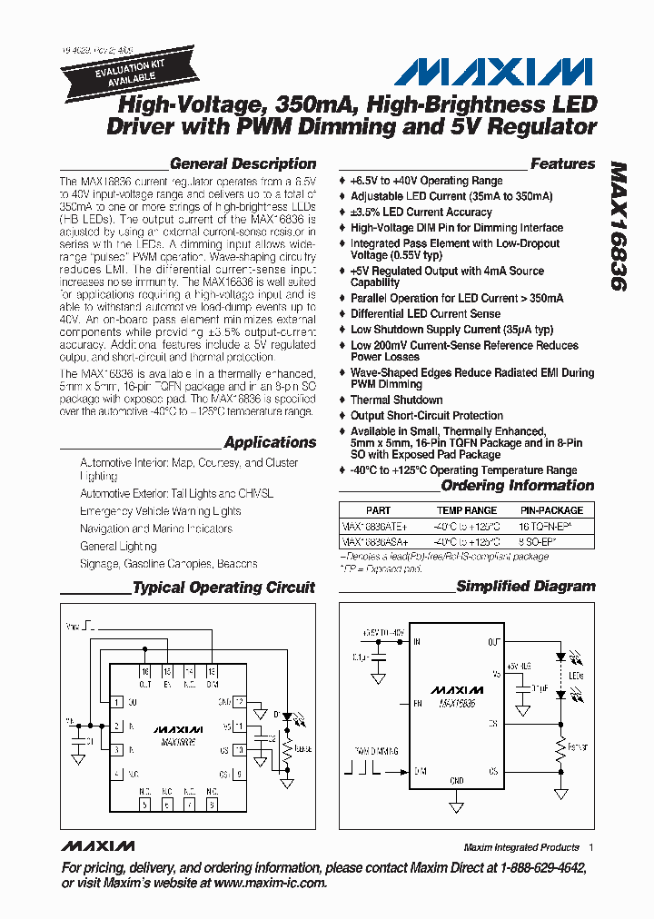 MAX16836ASA_4894290.PDF Datasheet