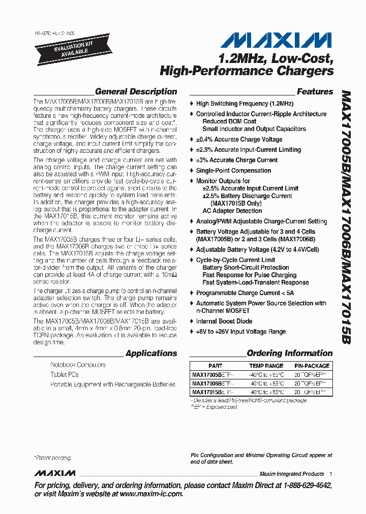 MAX17006BETP_4612695.PDF Datasheet