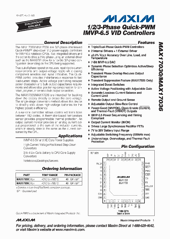 MAX17030GTL_4467927.PDF Datasheet