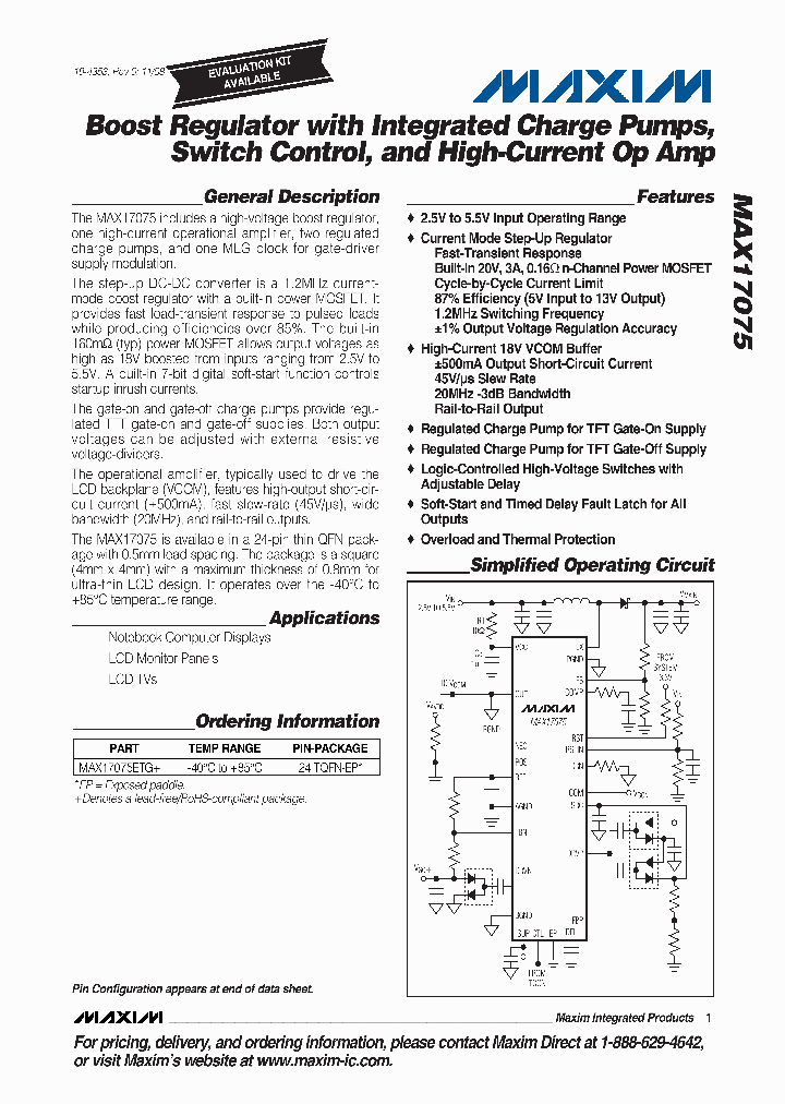 MAX17075ETG_4355199.PDF Datasheet
