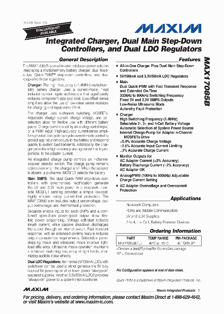 MAX17085BETL_4527835.PDF Datasheet