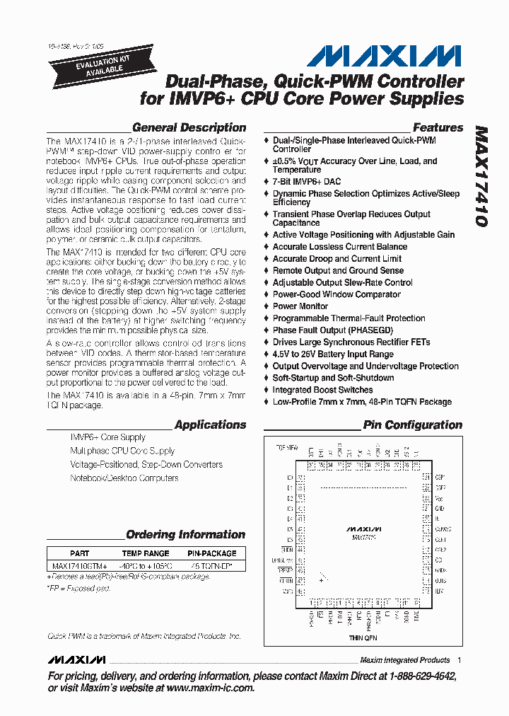MAX17410GTM_4461525.PDF Datasheet