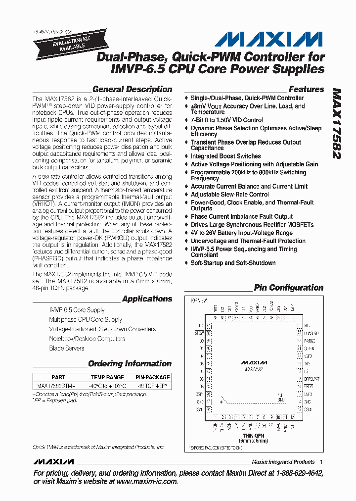 MAX17582GTM_4461526.PDF Datasheet