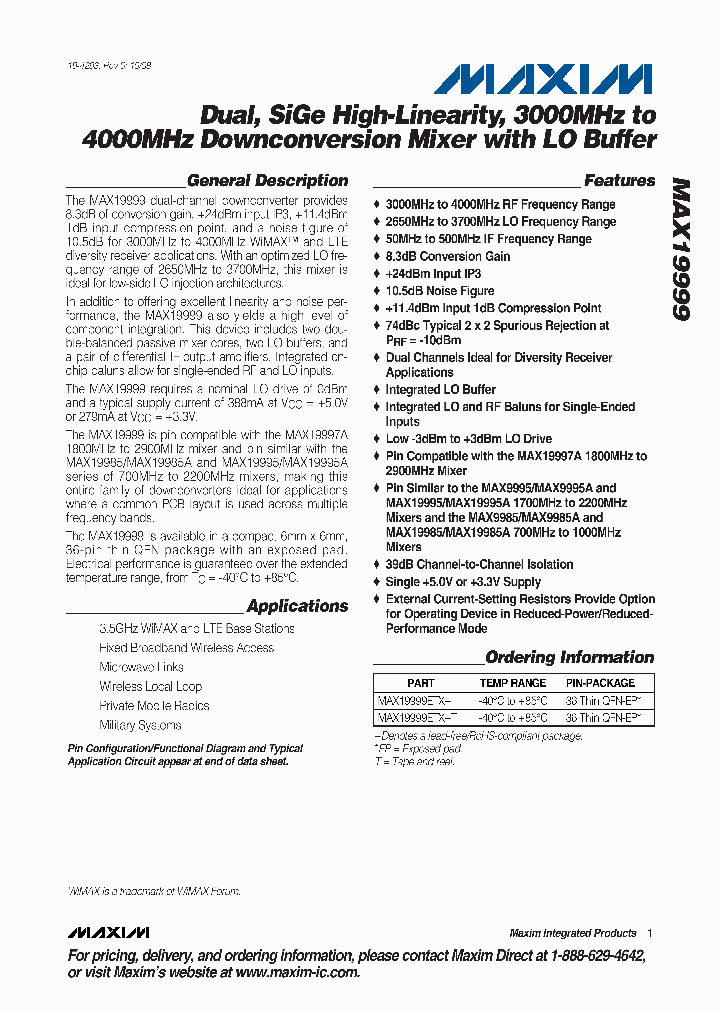 MAX19999ETX_4338254.PDF Datasheet