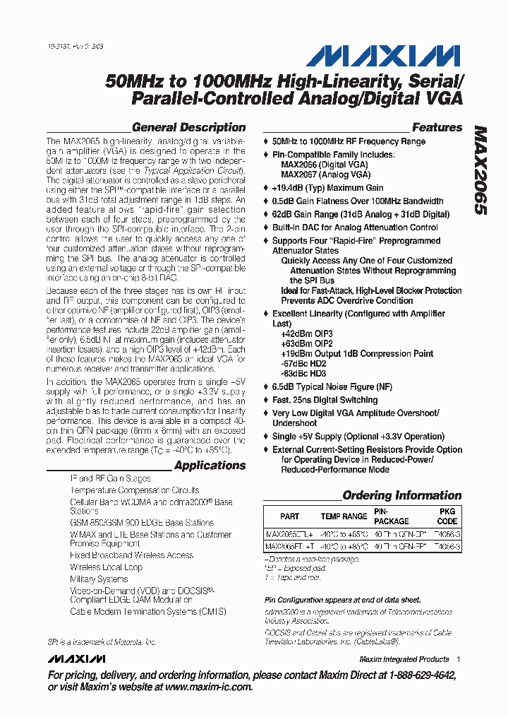 MAX2065ETL_4191631.PDF Datasheet