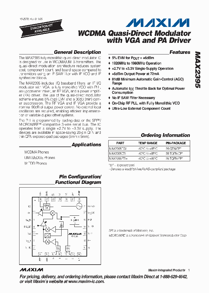 MAX2395ETI_4470060.PDF Datasheet
