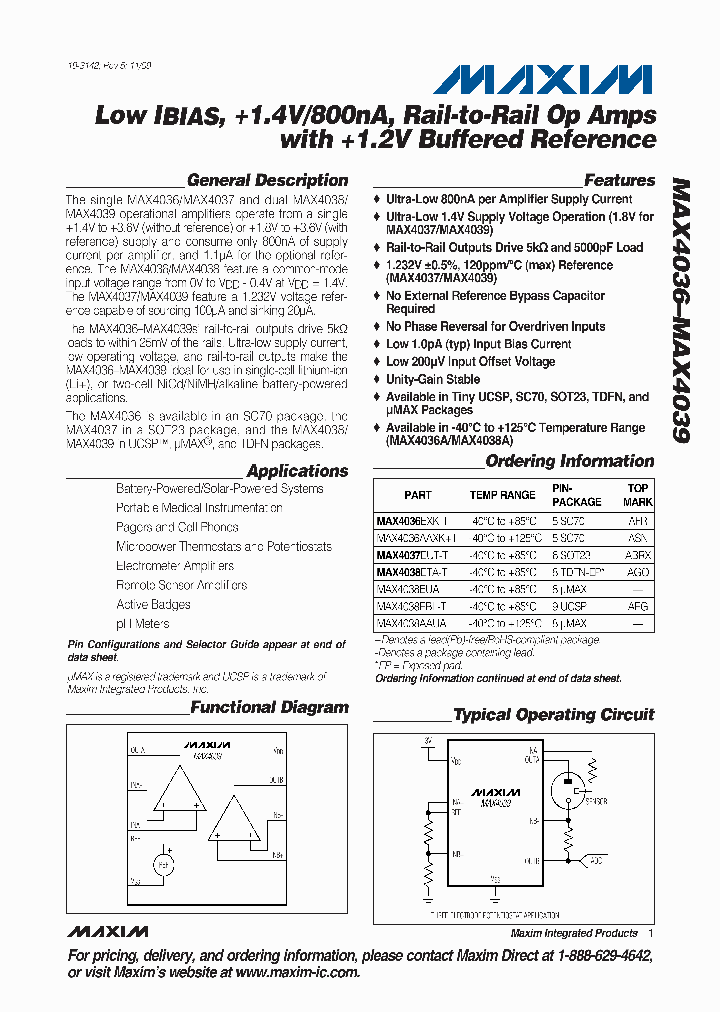 MAX4036AAXKT_4527497.PDF Datasheet