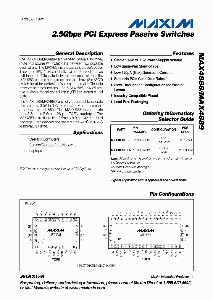 MAX4889ETO_4252663.PDF Datasheet