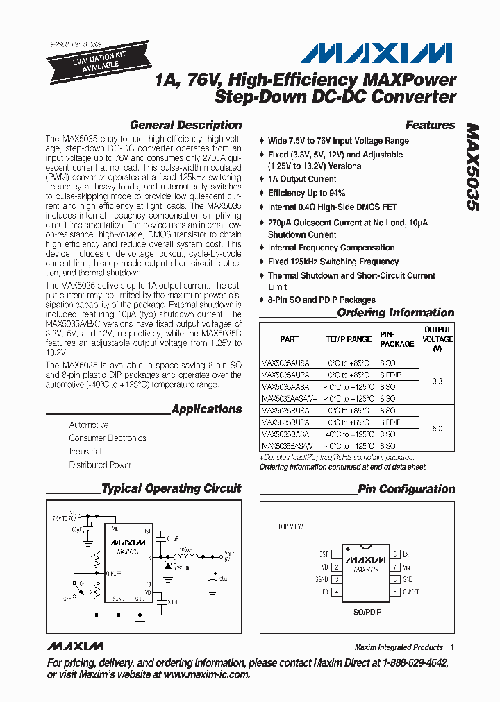 MAX5035AASA_4620742.PDF Datasheet