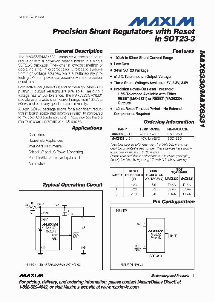 MAX6330UR-T_4879990.PDF Datasheet