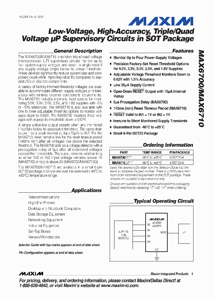 MAX6710UT-T_4879991.PDF Datasheet