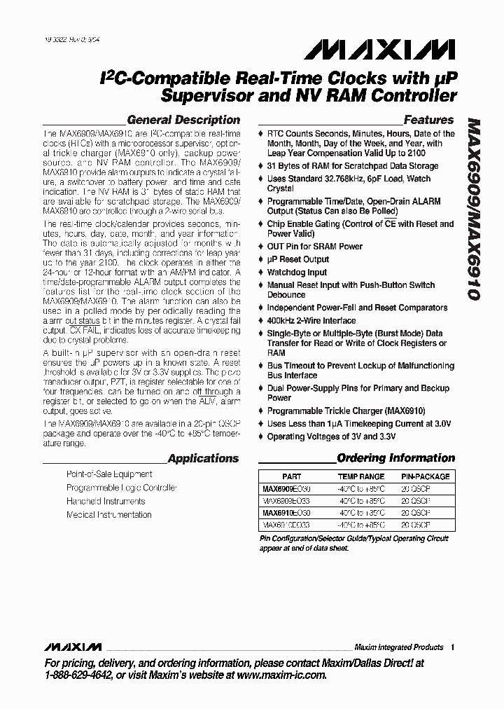 MAX6909EO30_4901195.PDF Datasheet