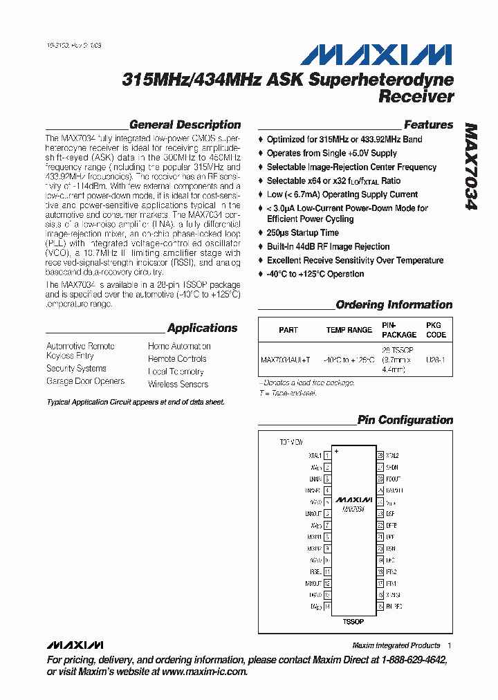 MAX7034AUIT_4463593.PDF Datasheet