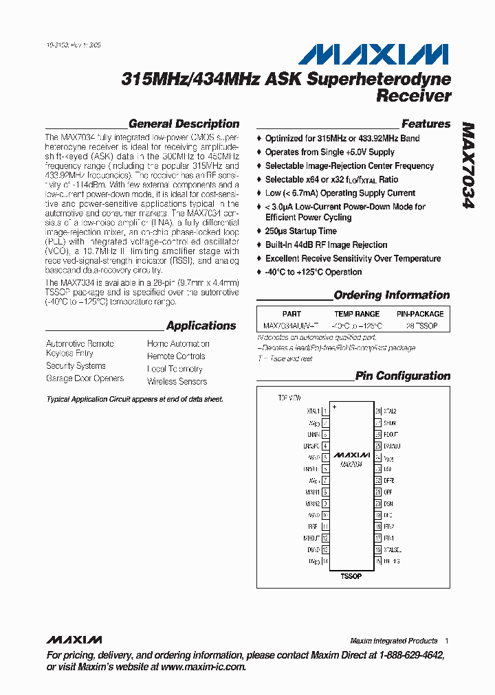 MAX7034AUIVT_4463594.PDF Datasheet