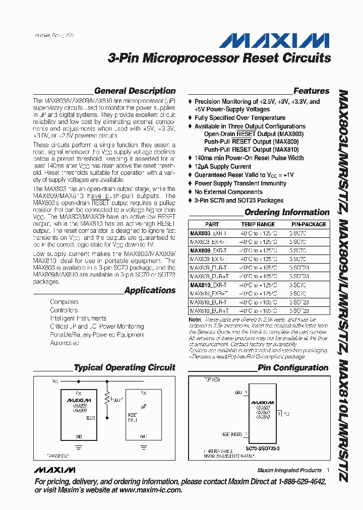 MAX803EXRT_4525782.PDF Datasheet