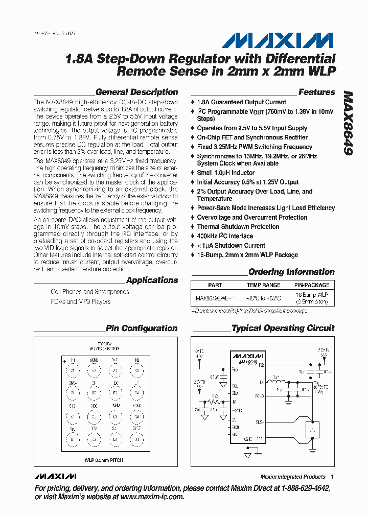 MAX8649EWET_4630074.PDF Datasheet