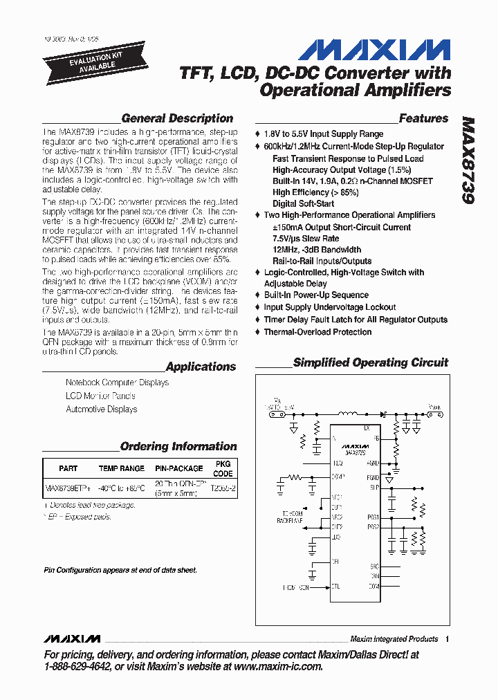MAX8739ETP_4346586.PDF Datasheet
