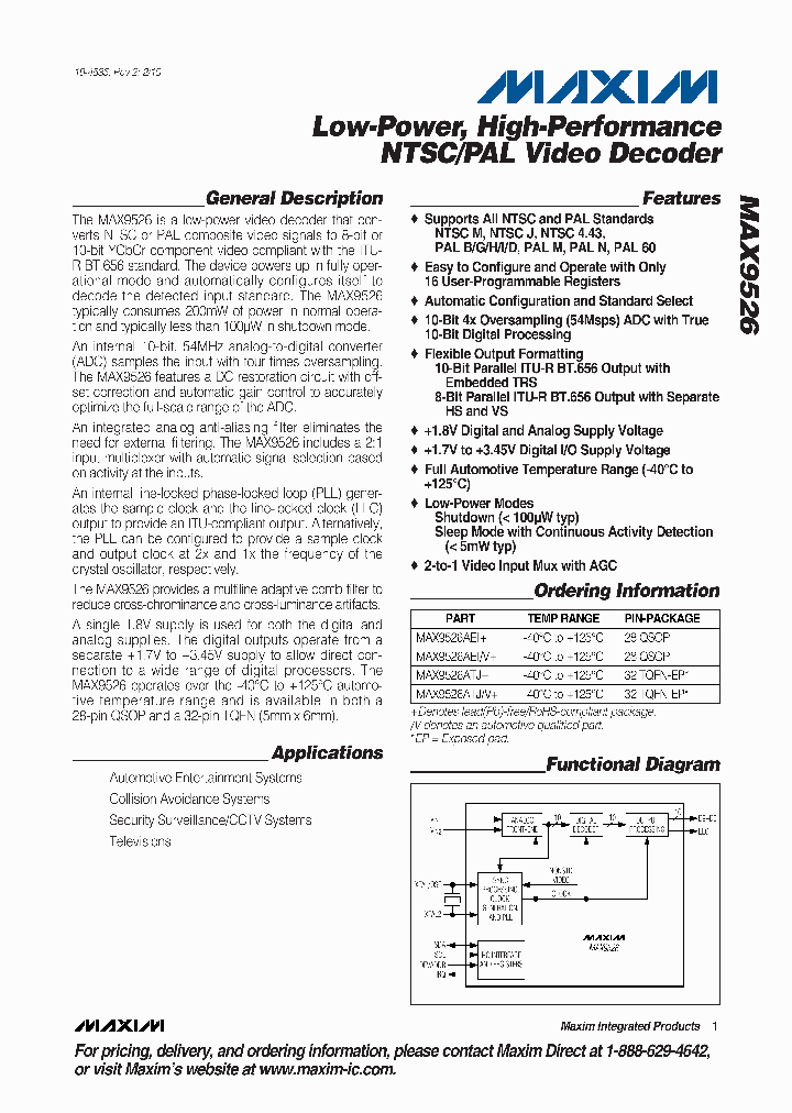 MAX9526ATV_4669067.PDF Datasheet