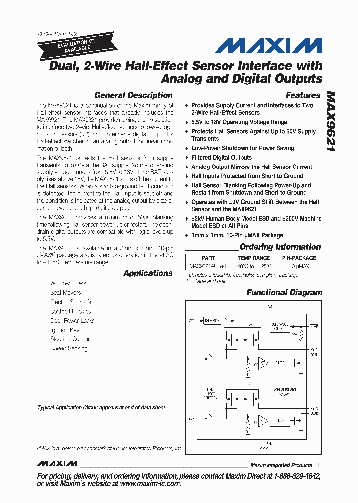 MAX9621AUBT_4530825.PDF Datasheet