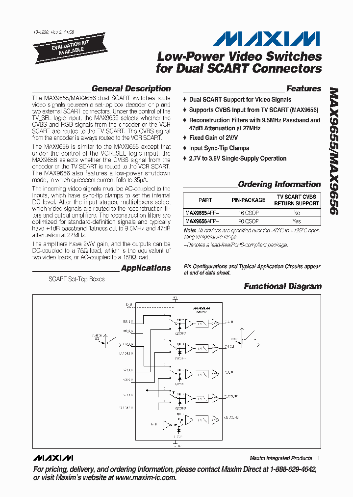 MAX9655AEE_4322343.PDF Datasheet