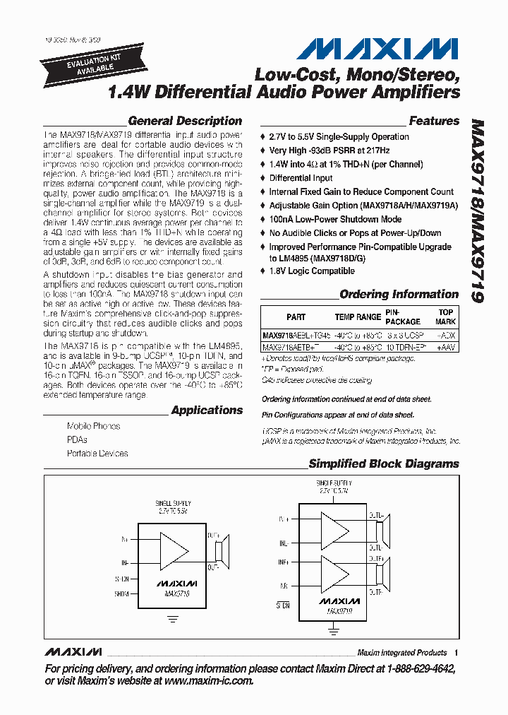 MAX9718AEBLTG45_4469972.PDF Datasheet