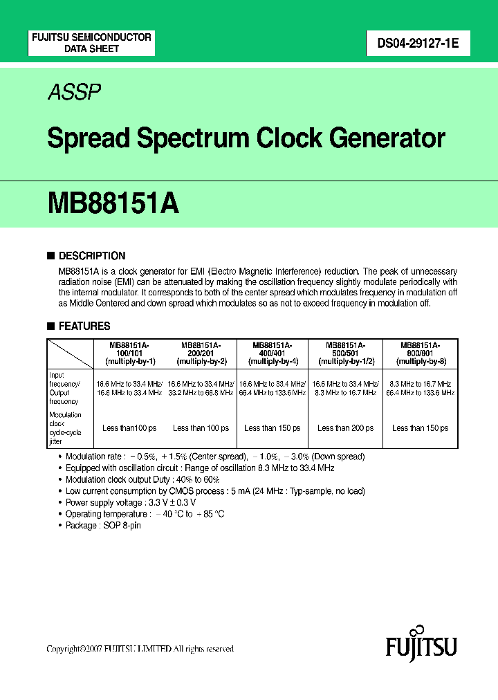 MB88151APNF-G-100-JNERE1_4195222.PDF Datasheet