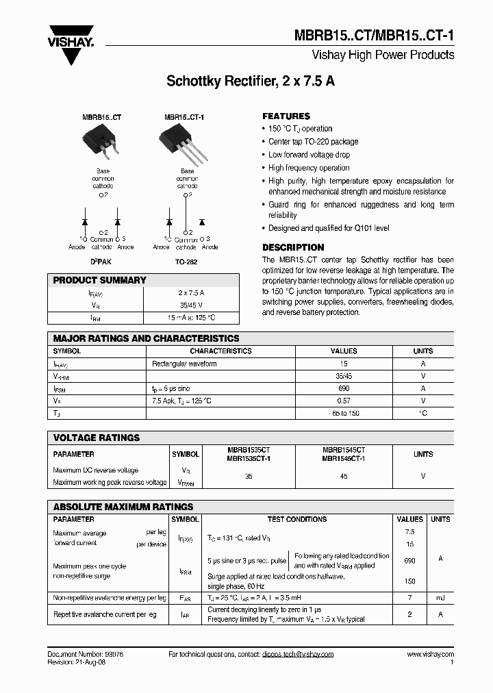 MBR1535CT-1_4257925.PDF Datasheet