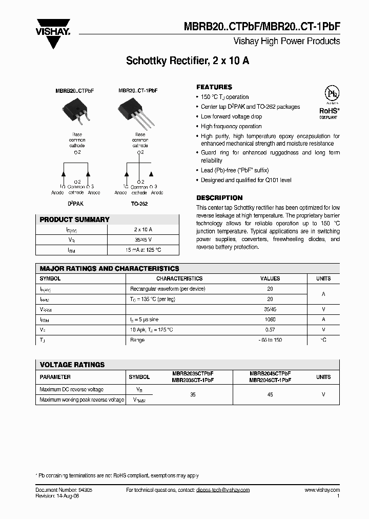MBR2035CT-1P_4346552.PDF Datasheet