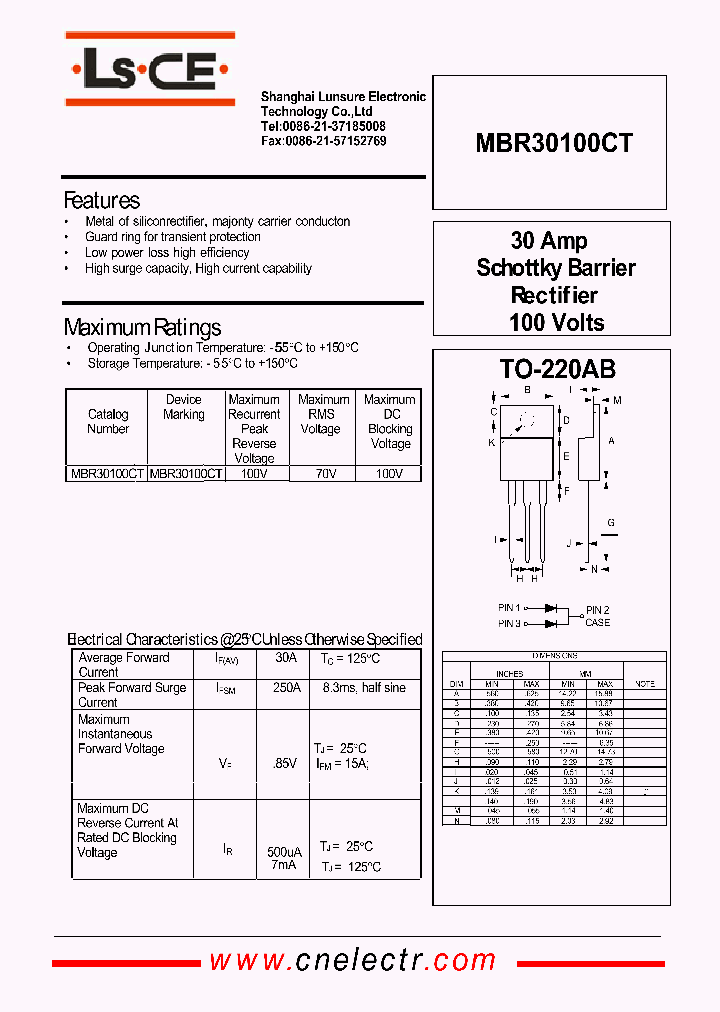 MBR30100CT_4769155.PDF Datasheet