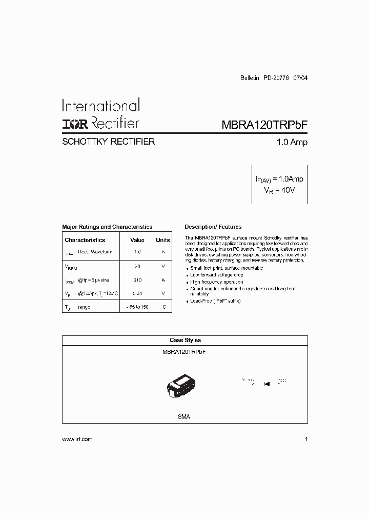 MBRA120TRPBF_4276739.PDF Datasheet