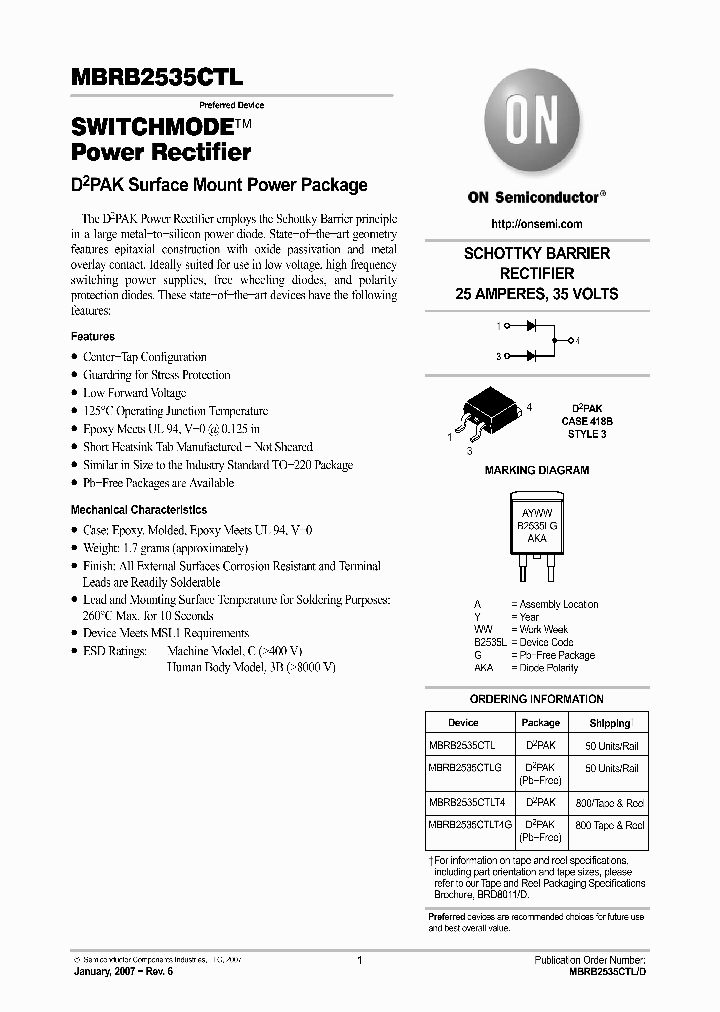 MBRB2535CTL_4800658.PDF Datasheet