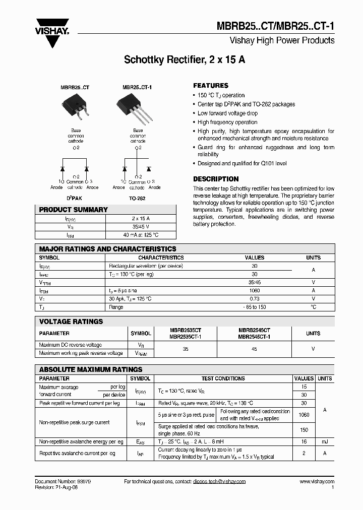 MBRB2535CTTRL_4296464.PDF Datasheet