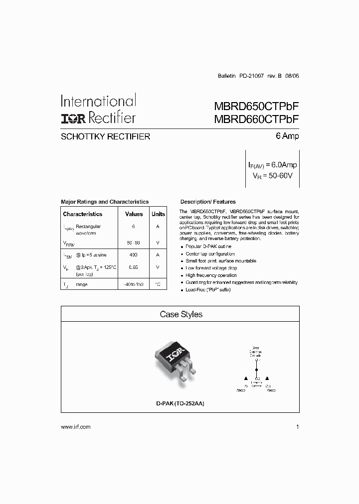 MBRD660CTPBF_4188470.PDF Datasheet