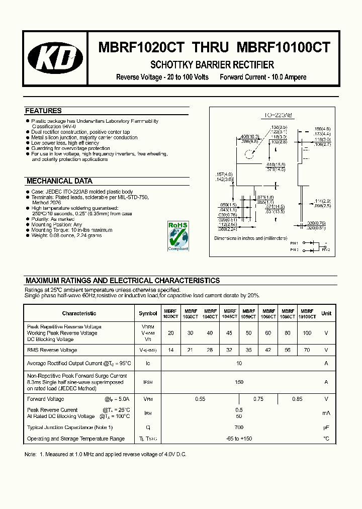 MBRF10100CT_4565166.PDF Datasheet