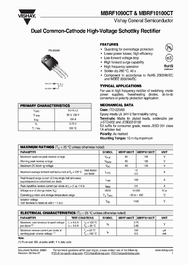 MBRF10100CT-E345_4255448.PDF Datasheet