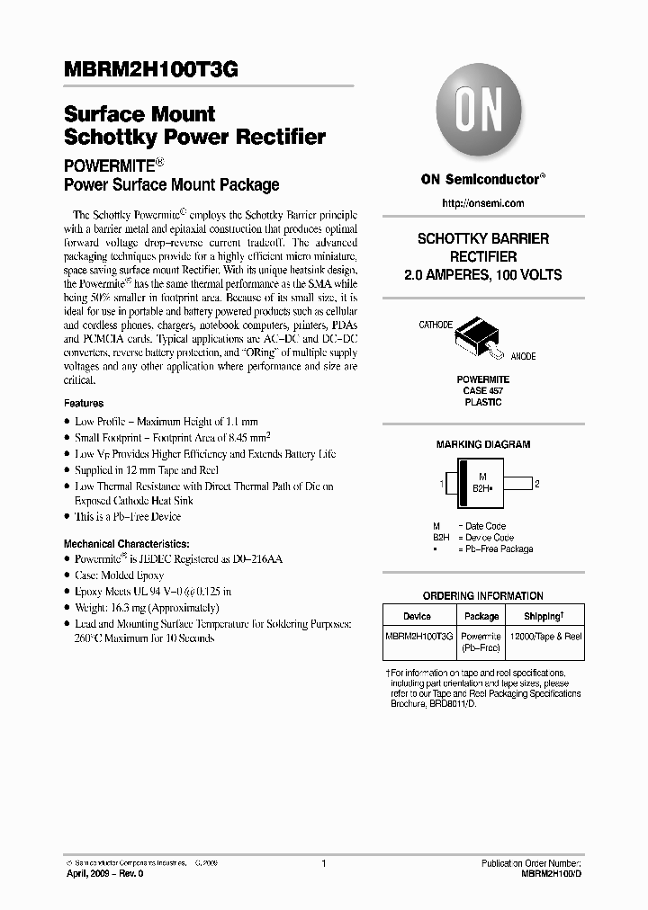 MBRM2H100T3G_4703560.PDF Datasheet