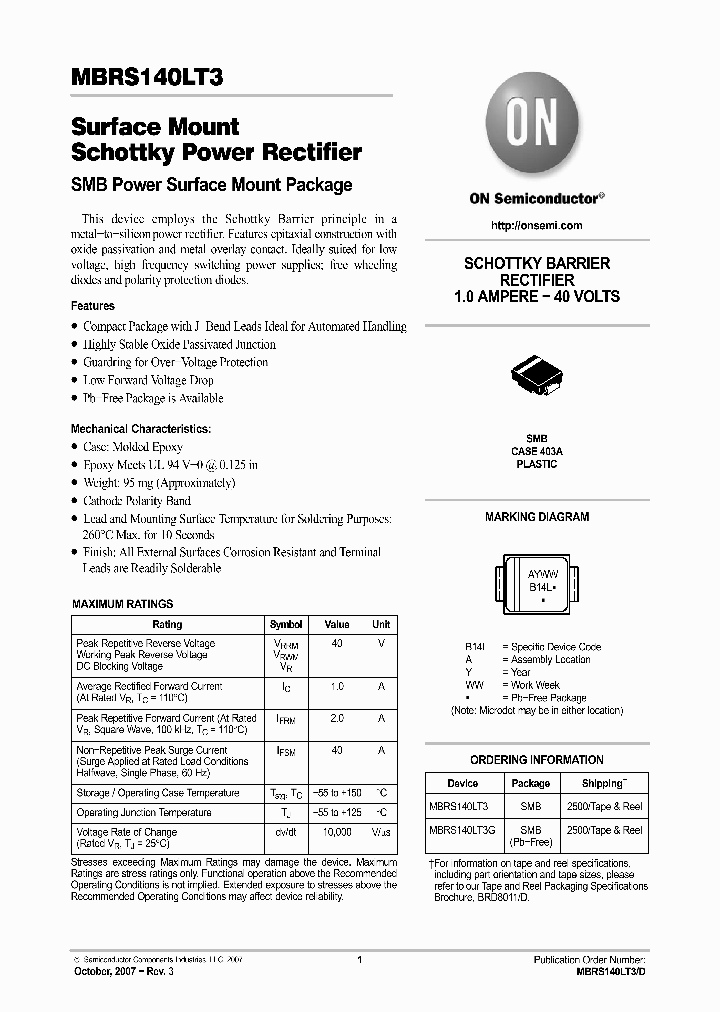 MBRS140LT3_4292553.PDF Datasheet
