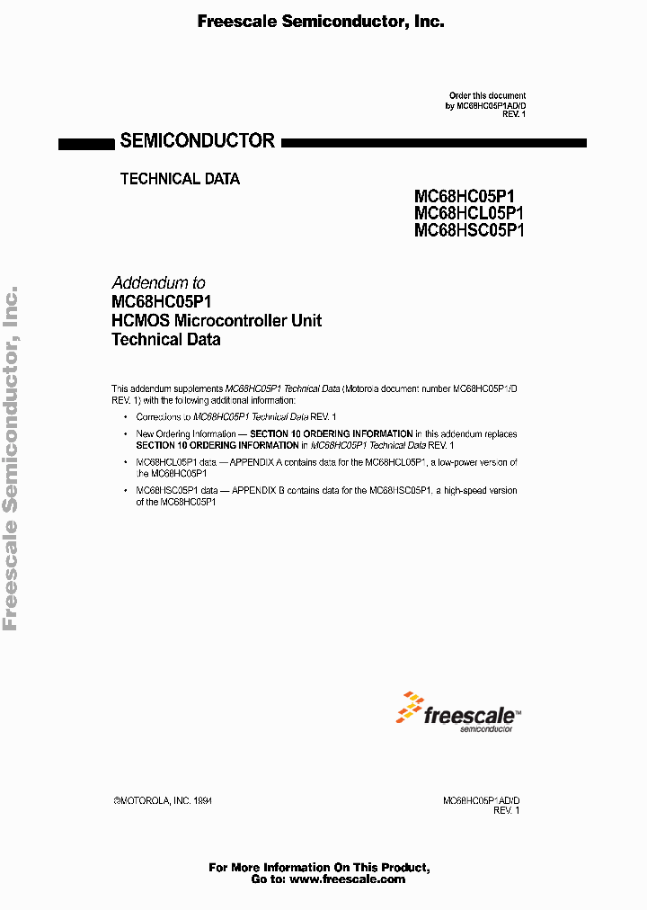 MC68HCL05P1DW_4651548.PDF Datasheet