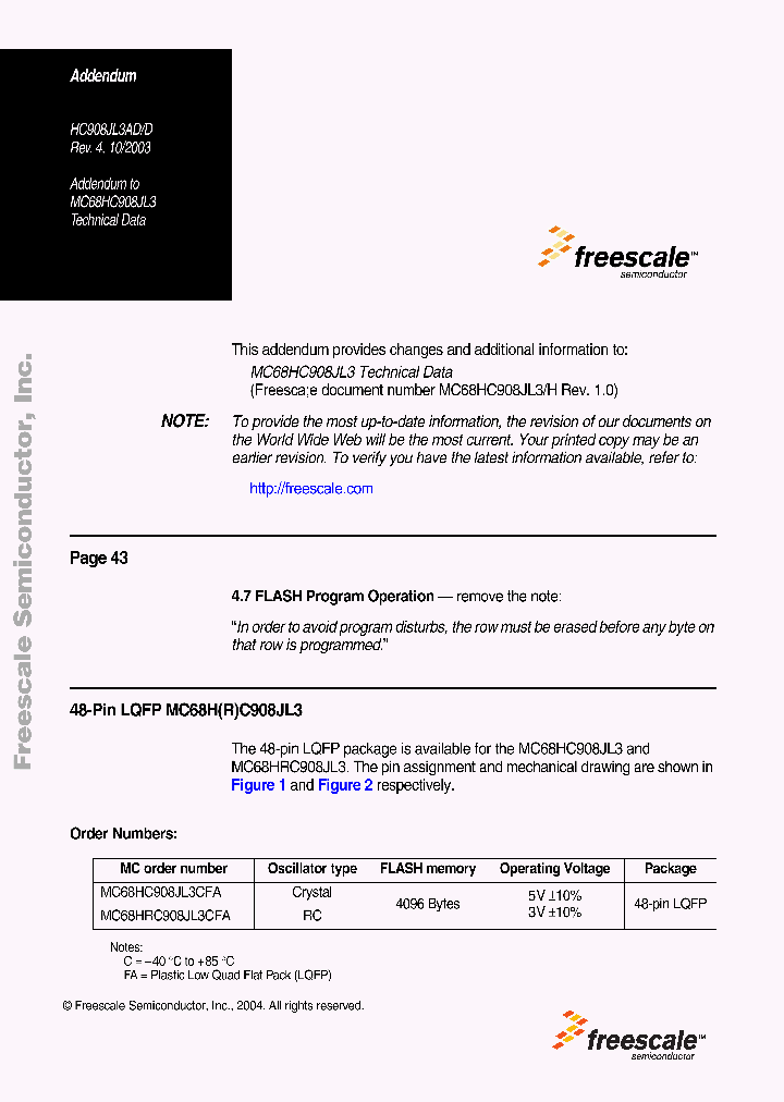 MC68HRC908JL3CFA_4774542.PDF Datasheet