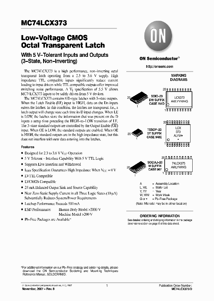 MC74LCX373_4185998.PDF Datasheet