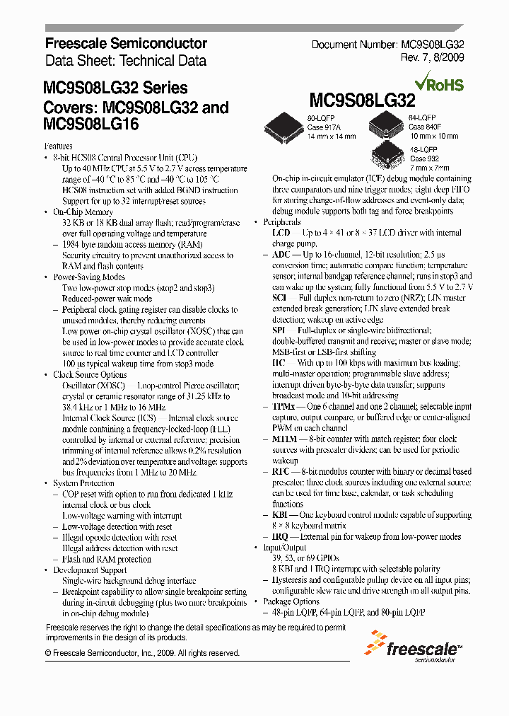 MC9S08LG32CLF_4531513.PDF Datasheet