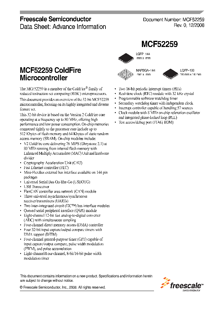 MCF52259CAG80_4263767.PDF Datasheet