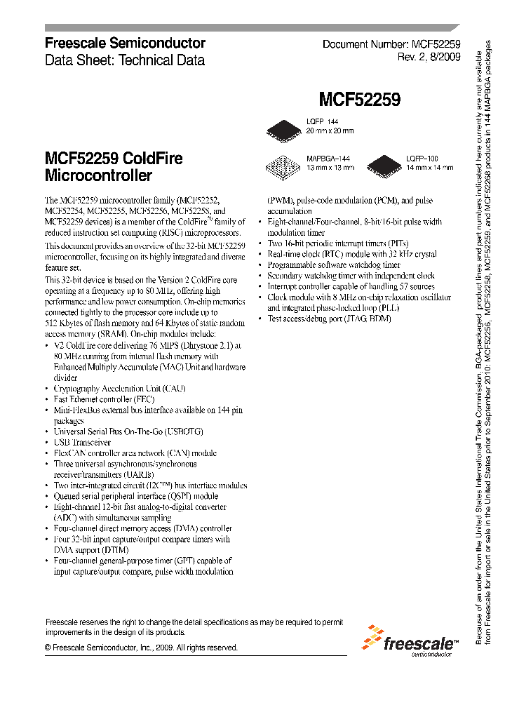 MCF52268AG80_4521296.PDF Datasheet