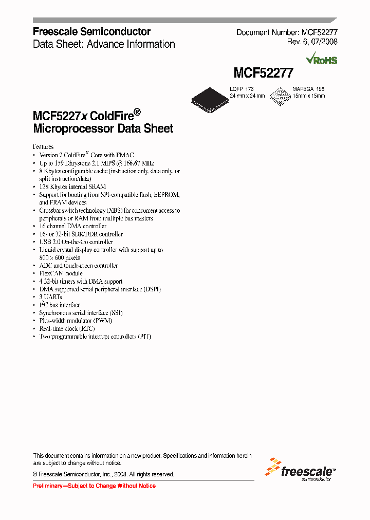 MCF52274_4247405.PDF Datasheet