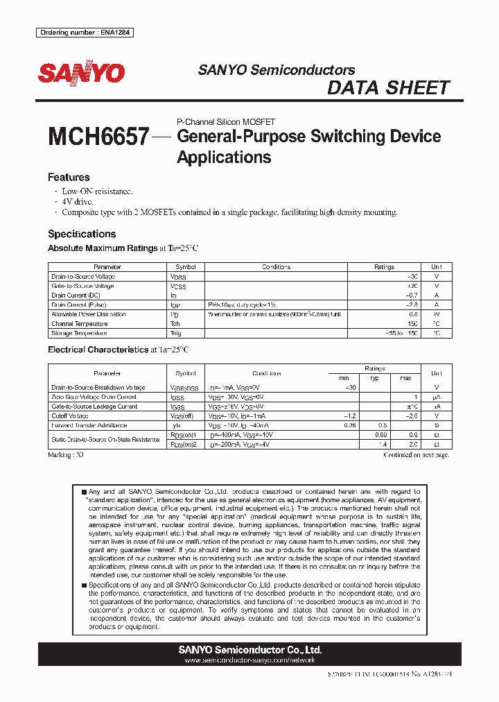 MCH6657_4492453.PDF Datasheet