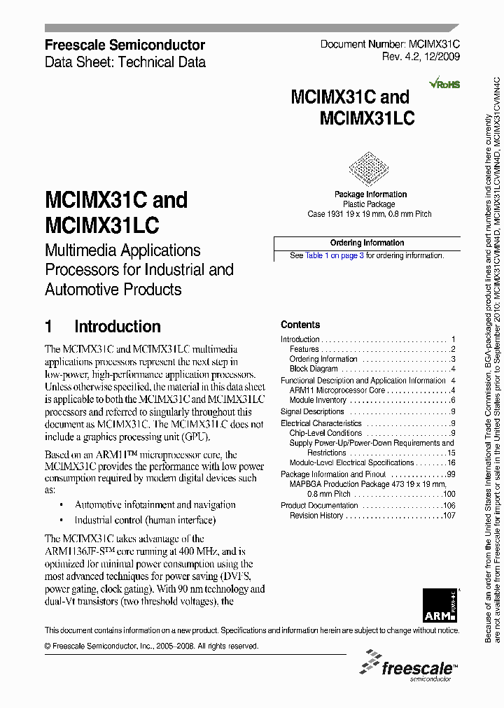 MCIMX31CJMN4C_4584242.PDF Datasheet