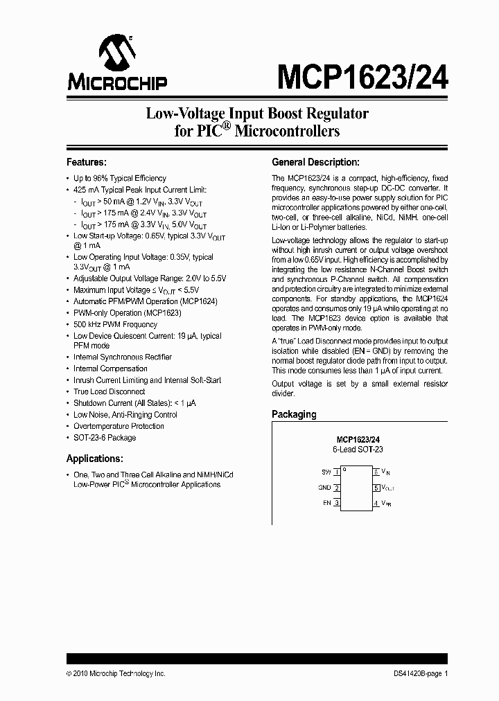 MCP1623T-ICHY_4886590.PDF Datasheet